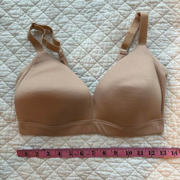 AUDEN Lightly Lined Wirefree Bra Nude Sz 36DD Intimates Lingerie Full Coverage - Picture 7 of 8